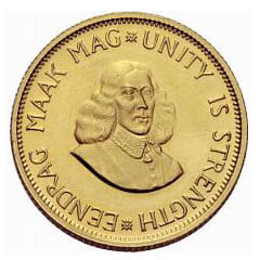 Золотая монета ЮАР, Au 7,32, 2 ранда