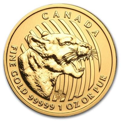 Золотая монета Рычащая пума, 200 долларов.