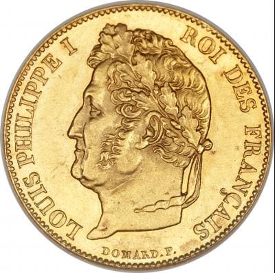 20 франков. Луи Филипп I. 1840 год