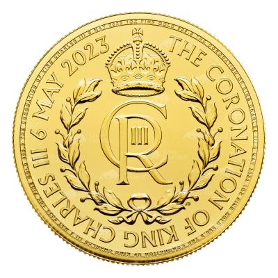 Золотая монета Коронация Карла III, Au 31.1 г., 100 фунтов