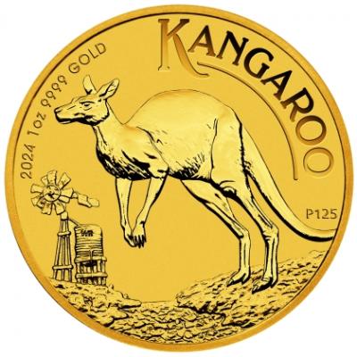 Золотая монета Кенгуру, Au 31.1 г. 100 долларов.