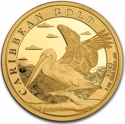 Золотая монета Пеликан, Барбадос, Au 31.1, 10 долларов