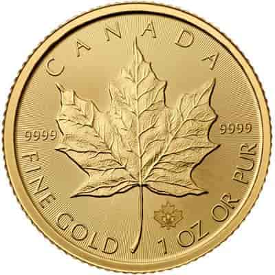 Золотая монета Кленовый Лист Au 31.1, 50 долларов.