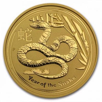 Золотая монета Лунар год змеи 2013г. Au 31.1, 100 долларов.