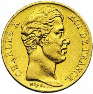 20 франков. Чарльз X. 1825 год