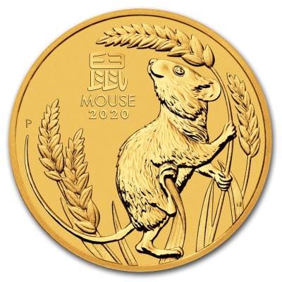Золотая монета Лунар год Крысы, 100 долларов Австралия