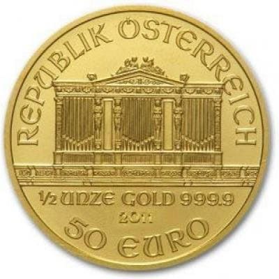 Золотая монета Венская Филармония 1/2 oz