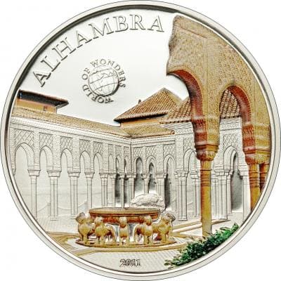 Палау 5 долларов, 2011 год. Альгамбра. Ag 23.125 г