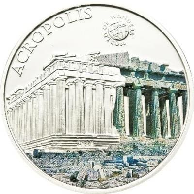 Палау 5 долларов, 2010 год. Акрополь. Ag 23.125 г
