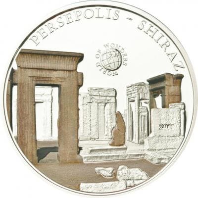 Палау 5 долларов, 2011 год. Персеполь. Ag 23.125 г