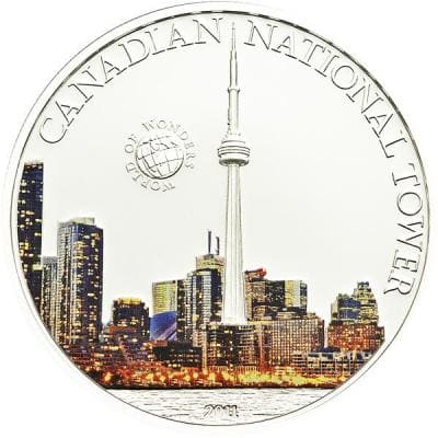 Канадская национальная башня. Палау, Ag 23.125 г, 5 долларов