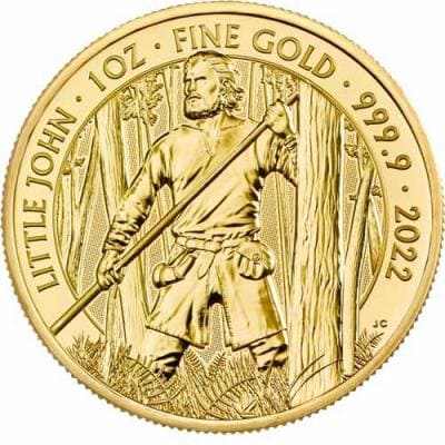 Золотая монета Маленький Джон, 2022. Au 31.1, 100 фунтов