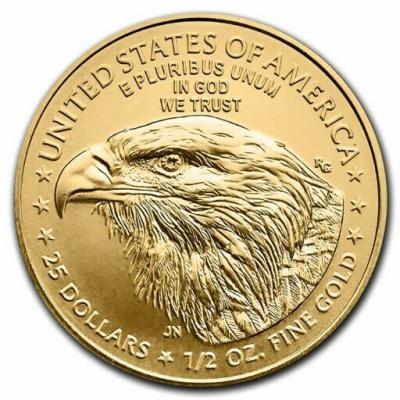 Золотая монета Американский Орел, Au 15.55 г., 25 долларов