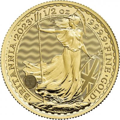 Золотая монета Британия 1/2 унции, 50 фунтов.