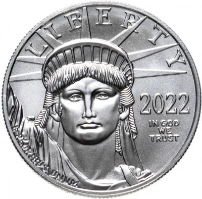 100 долларов, Статуя Свободы, платина