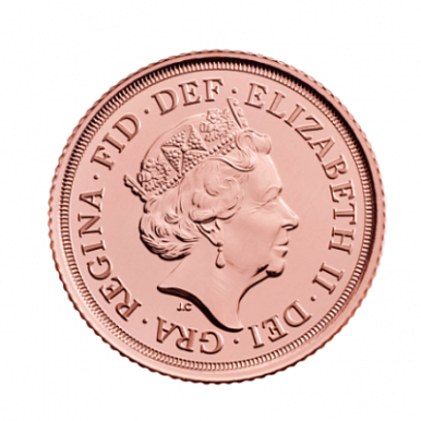 Золотая монета Соверен Елизавета II
