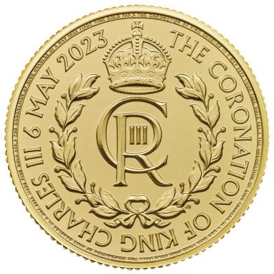 Золотая монета Коронация Карла III, Au 7.78 г., 25 фунтов