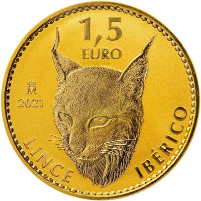 Золотая монета Иберийская Рысь, Au 31.1, 1,5 евро