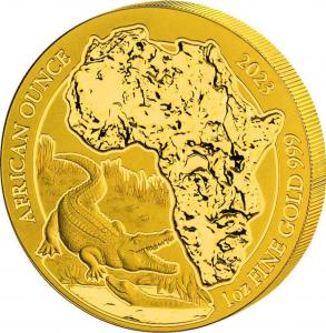 Золотая монета Нильский Крокодил. Au 31.1, 100 франков
