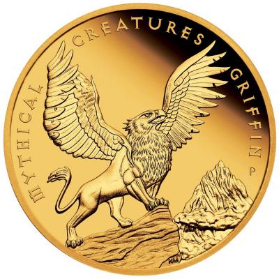 Золотая монета Гриффин, Au 31.1 гр, 100 долларов.