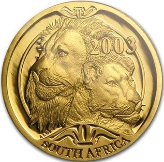 Золотая монета Лев. Au 31.1.