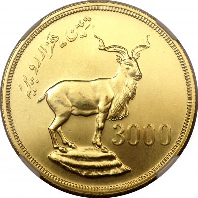 Золотая монета Астор Мархур, Au 30.09гр., 3000 рупий.