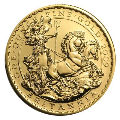 Золотая монета Британия на колеснице. Au 31.1, 100 фунтов.