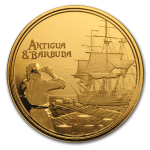 Золотая монета Торговля ромом, Au 31.1 гр., 10 долларов