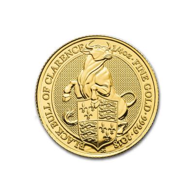 Золотая монета Черный бык, Au 7.78г, 25 фунтов.