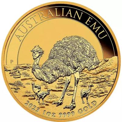 Золотая монета Страус Эму, Au 31.1 г. 100 долларов