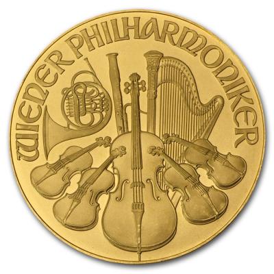 Золотая монета Венская Филармония, Au 31.1 г., 2000 шиллингов